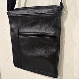 Black Leather Crossbody Bag